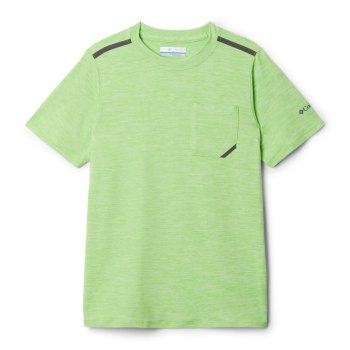 Columbia Tech Trek Short Sleeve, Camiseta Verdes Para Niño | 792684-LUJ